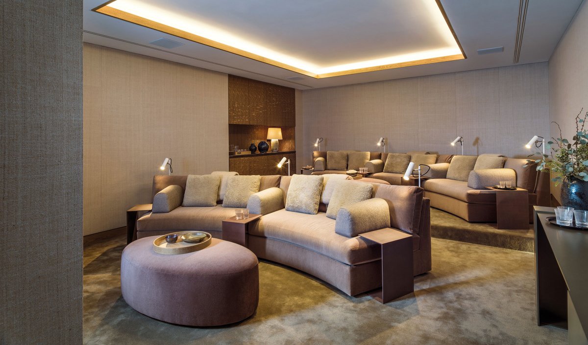 Residents’ cinema room in Holland Park Villas