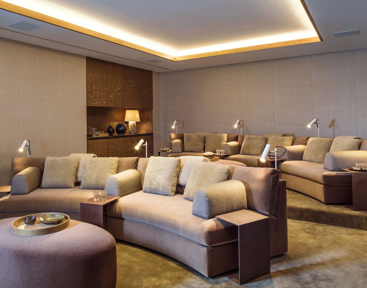 Residents’ cinema room in Holland Park Villas